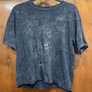 Fifth Sun Worn Large Cotton Zodiac Cropped Tee